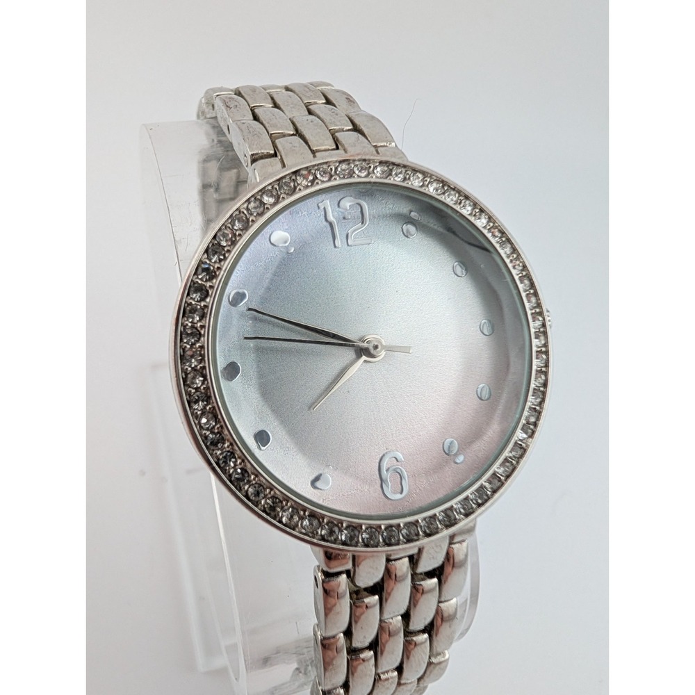 Time & Tru Watch Women 32mm Case Blue/Pink Ombre Dial 6.75" Band- New Battery